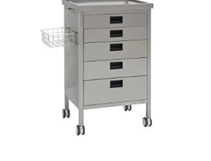 5 Drawer Stainless Steel Trolley